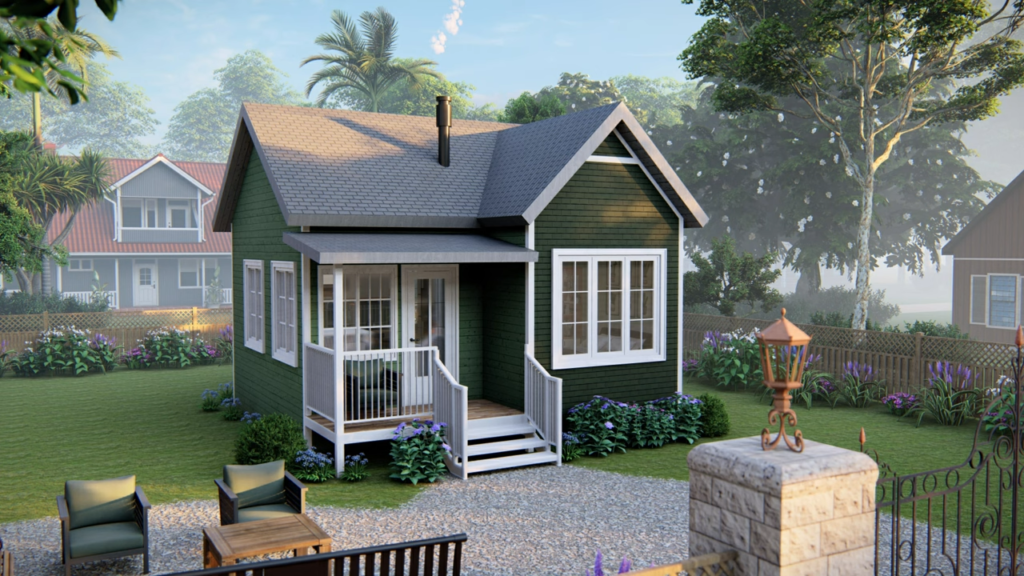 Tiny Home Design With Large Garden